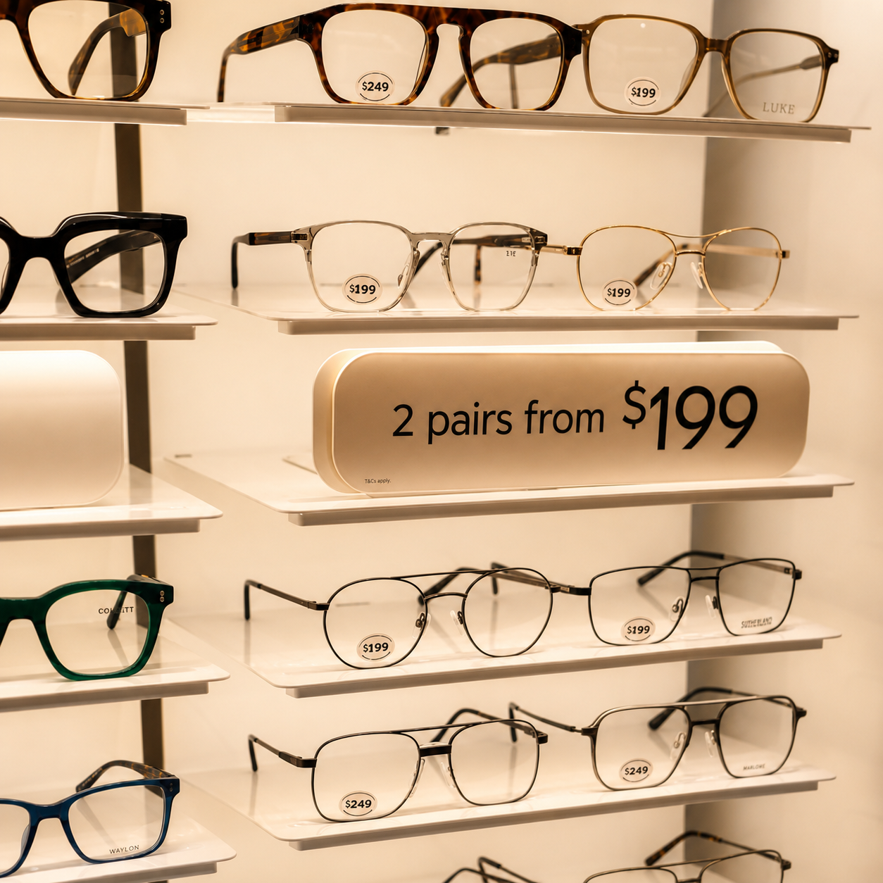 Two pairs from $199 at Specsavers Caloundra Shopping Centre