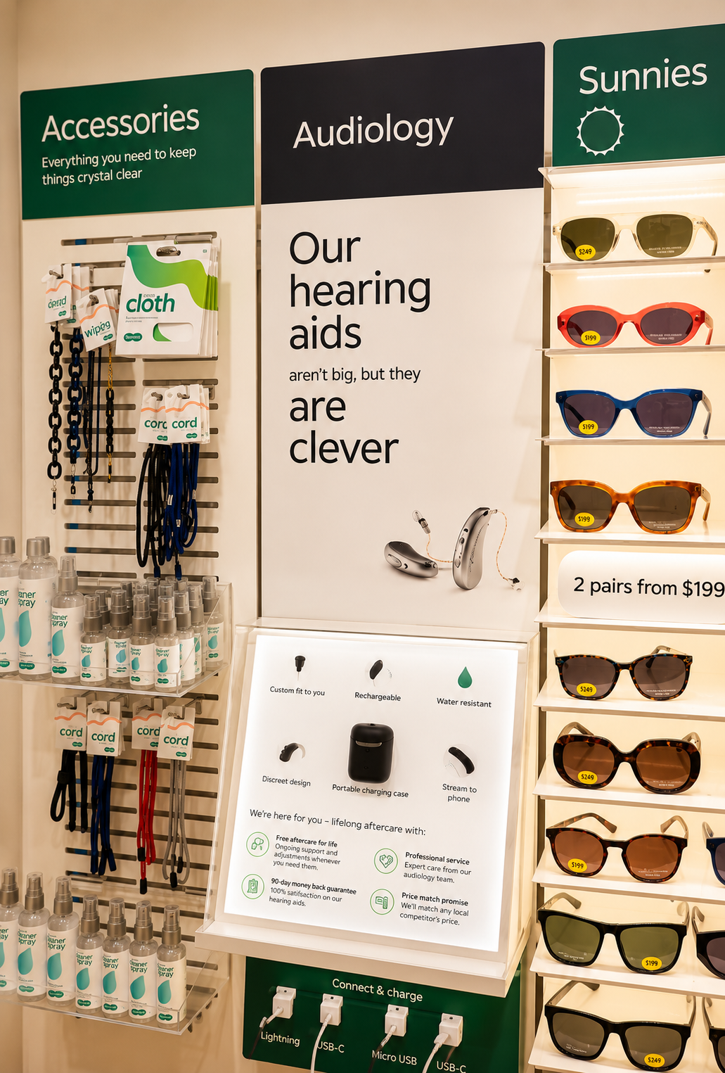 Soundproof hearing consultation room at Specsavers Caloundra Shopping Centre