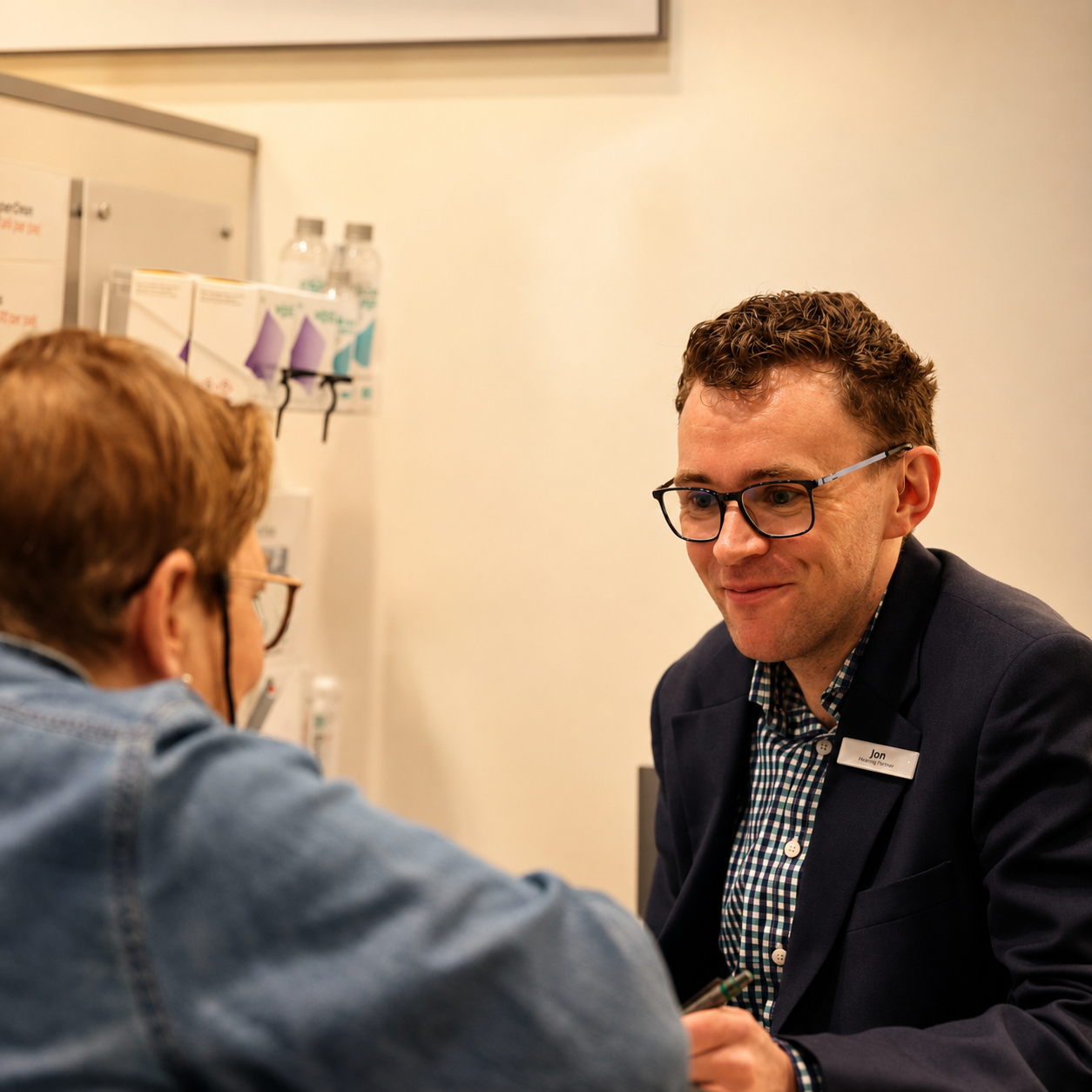 Jon assisting a customer at Specsavers Caloundra Shopping Centre