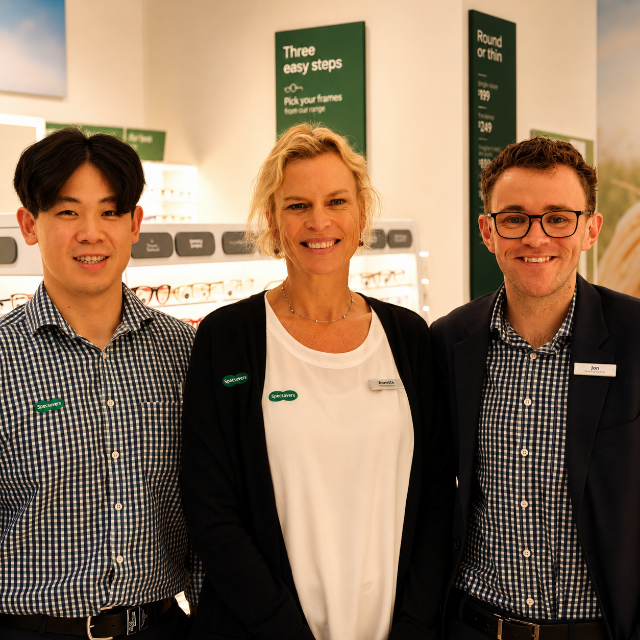 Jon assisting a customer at Specsavers Caloundra Shopping Centre