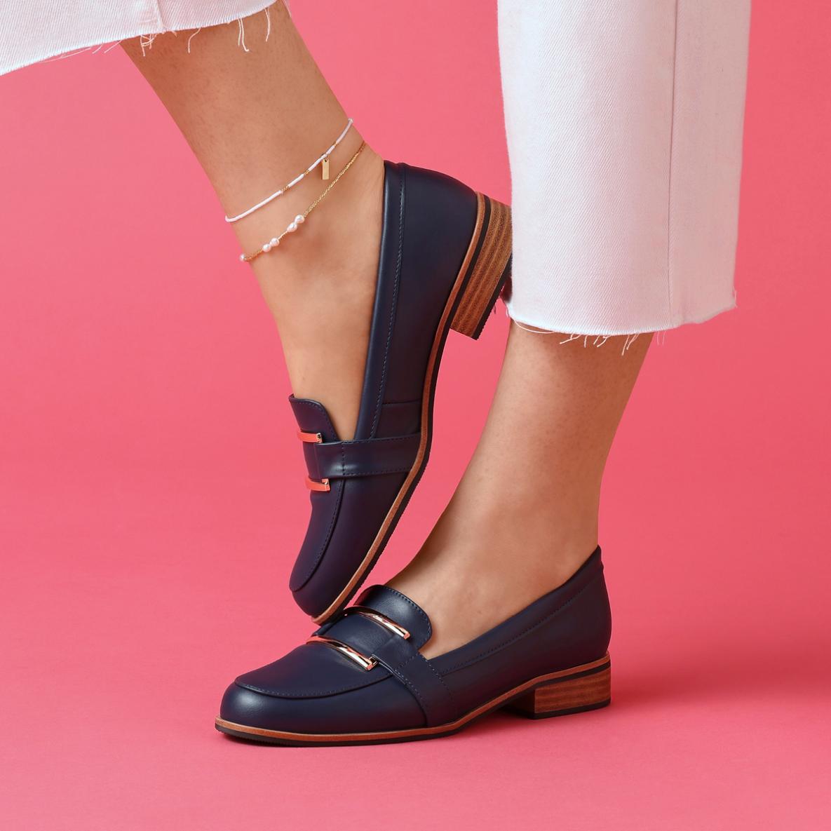 Williams womens navy loafers