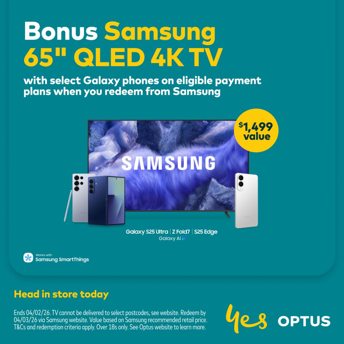 OPTUS SamsungTV Offer