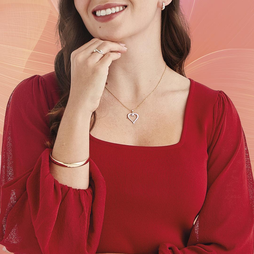 Woman wearing Angus & Coote jewellery